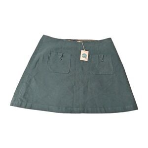 NWT Boden Women's 16R Cambridge Forest Green Skirt Above the Knee Brushed Cotton